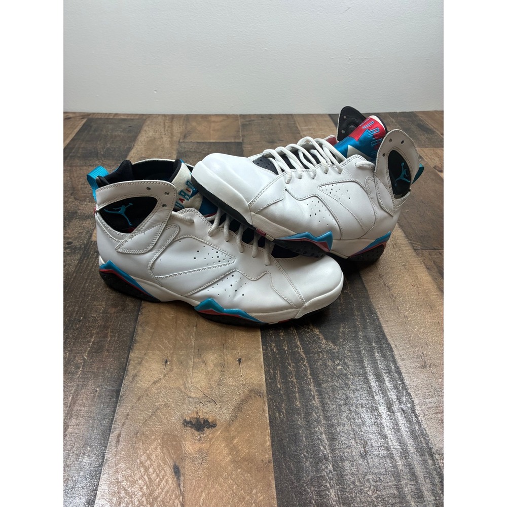 Air Jordan 7 Retro Orion Blue White Infrared Mens Sneakers 304775-105 Size 10